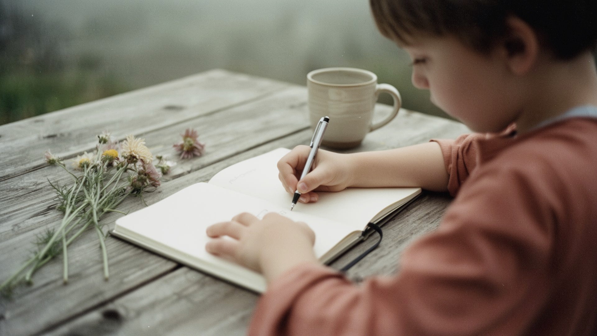 A child learning at home in a calm, sunlit space — representing Clonlara's child-led approach